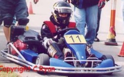 Endurance Karting photos of Jerry Nadeau, Gerard Nadeau, and Ernie Irvan competing at Lowe's Motor Speedway .